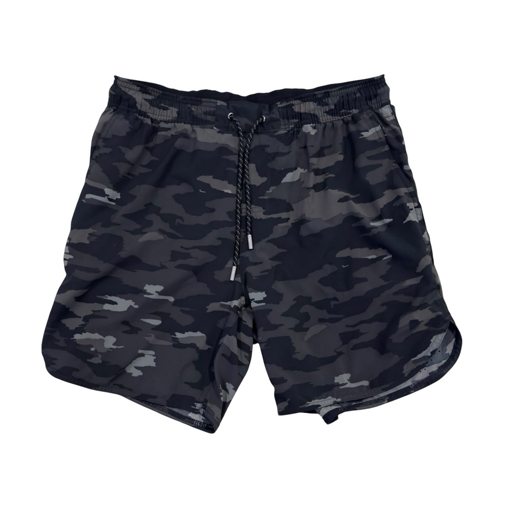 Luka Legends Men's Large Gray/Black Camouflage Performance 7" Running Shorts euc